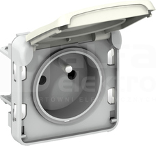 PLEXO55 2P+Z IP55 16A biały Mechanizm gniazda z przesłonami styków
