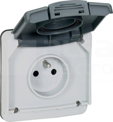 PLEXO IP66 szary Mechanizm gniazda