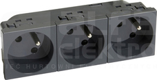M45 3X2P+Z antracyt Gniazdo zacisk automat.