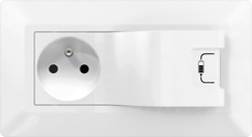 VALENA LIFE 2P+Z/USB biały Gniazdo