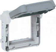 PLEXO55 MOSAIC IP55 szary/biały Adapter z blokowaną klapką