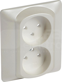 SISTENA/L 2x2P+Z natura pearl Plakietka gniazda