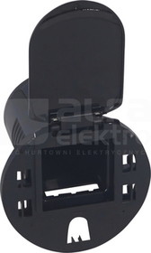 2P+Z czarny Przepust biurkowy do wyposażenia