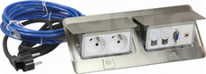 POPUP 8M 2x2P+Z 2xRJ45 VGA JACK3,5 Minipuszka