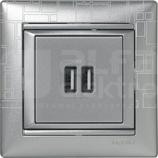 VALENA 1500mA aluminium Gniazdo USB