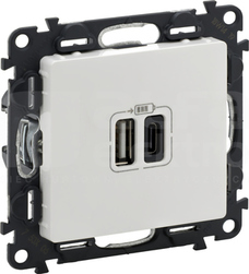 VALENA LIFE 2xUSB A+C 3A Gniazdo USB