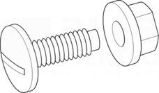 DLPC M8x20 Śruba z nakrętką