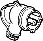 16A 2P 24V IP44 Wtyczka
