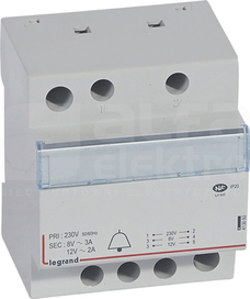 TR 323 230V/12/8V 24VA Transformator dzwonkowy
