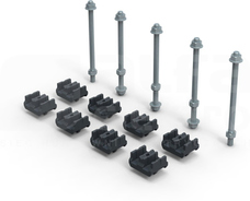 XL3S 50-60x10mm Zestaw adapterów szyn