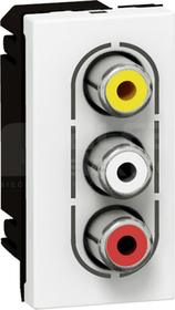 M45 audio/video 3RCA Gniazdo żeńskie