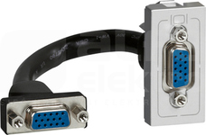 M45 HD15 VGA aluminium Gniazdo żeńskie z przewodem
