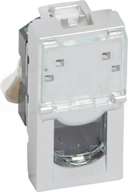 M45 1M 1xRJ45 UTP kat.5e aluminium Gniazdo teleinformatyczne