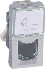 M45 1M 1xRJ45 UTP kat.6 aluminium Gniazdo teleinformatyczne