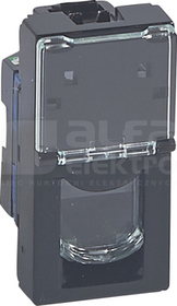 M45 1M 1xRJ45 UTP kat.6 czarny Gniazdo