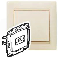 VALENA 1xRJ45 kat.6 STP kremowy Gniazdo komputerowe