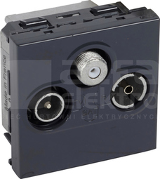 M45 TV-RD-SAT antracyt Gniazdo zacisk automat.