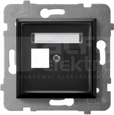 ARIA keystone czarny metalik Obudowa gniazda pojedynczego prosta