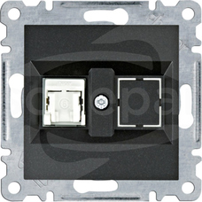 LUMINA 1xRJ45 UTP kat.6 czarny Gniazdo komputerowe