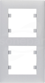 LUMINA INTENSE srebrny Ramka 2-krotna pionowa