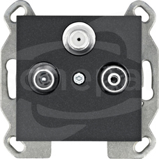 LUMINA czarny Gniazdo RTV-SAT standard