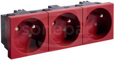 EER3333020 2P+Z 33D 45x45mm czerwony Gniazdo 3-krotne