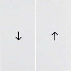 B.KWADRAT biały połysk Klawisze do łącz.żaluz.z nadr.strzałka