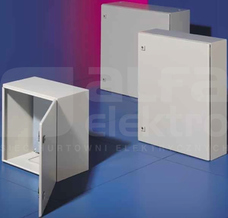AE 500x500x210 DRZWI PRZESZK Szafa z płytą montażową