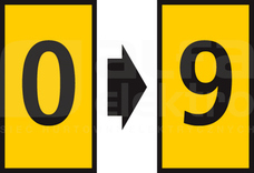 WIC1-0-9-PA66-YE żółty Oznacznik zatrzaskowy