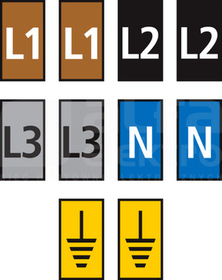 WIC3-L1,L2,L3,N,Earth-PA66-MIX różne Oznacznik zatrzaskowy