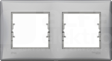 SEDNA IP44 aluminium Ramka 2-krotna pozioma