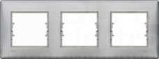 SEDNA IP44 aluminium Ramka 3-krotna pozioma