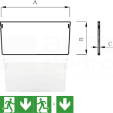 Safe LED I Klosz z piktogramem