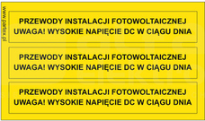 PLB 120x26.3mm żółty PRZEWODY INST.FOTOW (20szt) Zeszyt z etykietami