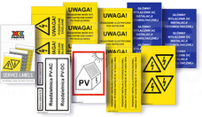 PLB (26szt) Zestaw etykiet dla instalacji fotowoltaicznej