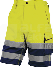PHBER żółty fluo-granatowy XXL Bermudy ostrzegawcze PANOSTYLE HV