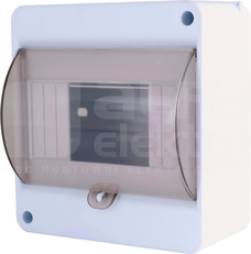 S6 (1x6) Z KLAPKĄ I LISTWĄ ZACISKOWĄ N+PE IP40 Rozdzielnica natynkowa