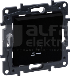 NILOE STEP DZWONEK czarny Przycisk pojedynczy podświetlany zaciski sprężynowe