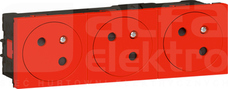 M45 3X2P+Z 45st 16A 250VAC czerwony Gniazdo zacisk automatyczny