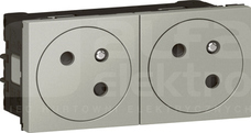 M45 2x2P+Z 45 aluminium Gniazdo zacisk automat.
