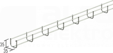 CP35 INOX316L (35x35) (3mb) Pokrywa korytka kablowego siatkowego