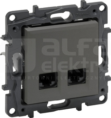 NILOE STEP 2xRJ45 kat.5e UTP stalowy Gniazdo komputerowe