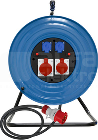 H07RN-F 5x4 32A/5P 16A/5P 2x250V(400V) 30mb Przedłużacz bębnowy