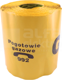 254 20cm pomarańczowy Taśma oznacznikowa z wkładką i nadrukiem