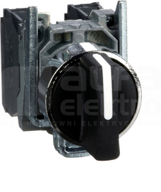 XB4BD53 2N/O, 3 POLOZ.POWR. PRZELACZN.CZARNE KROTKIE PIO