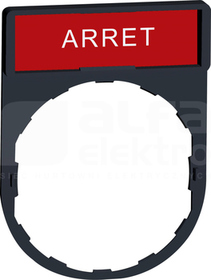 ZBY2104*BIALE ARRET CZERW. RAMKA 30X40 Z ETYKIETA 8X27