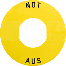 ZBY9260*NOT-AUS ŻÓŁTY ETYKIETA OKRĄGŁA D60 WYŁ.BEZ