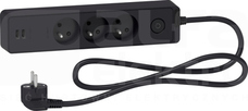 ODACE 2xUSB 1,5m antracyt Przedłużacz 3-gniazdowy z łącznikiem