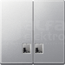 MERTEN M aluminium Klawisz świecznik.2x+okienka sygn.