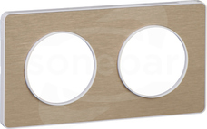 Odace S52P804L Podstawa biała bronze Ramka 2-krotna